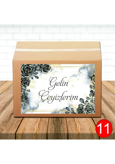 Çeyiz Kolisi Etiketi 12 Adet A4 Ebatlarında Etiket Sticker 12 Ad