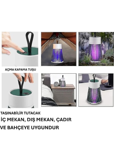 Büro Ev Ofis Yazlık Hijyeni İçin Taşınır Mini Uv Sinek Lambası