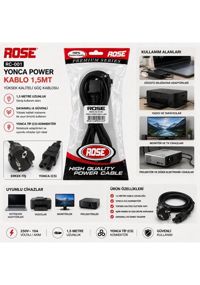 Power Güç Kablosu Erkek Yonca Pl-8514 5580 Diğer