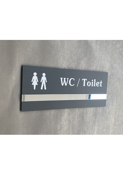 Soft Seri Minimal Pleksi WC Kapı İsimliği