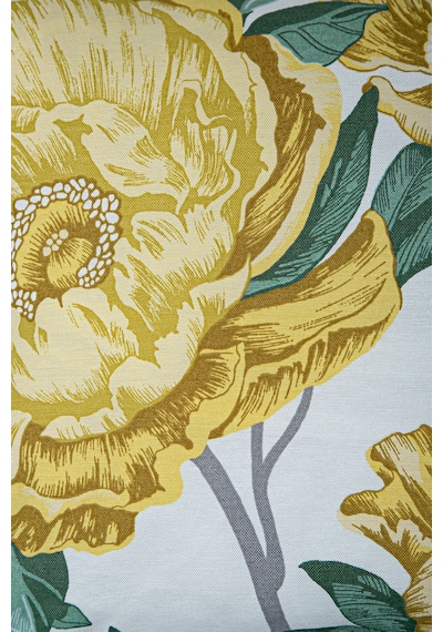 Duck Çiçekli Kırlent Kılıfı Sarı Yeşil 40x40 Sarı-Yeşil