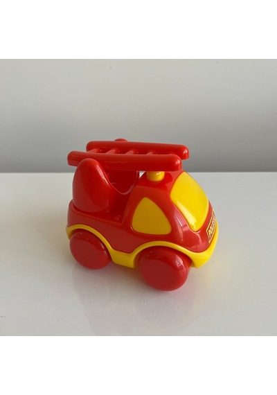 Kırmızı Sarı Küçük İtfaiye Arabası Merdivenli Araba 11x10 Cm Mavi Su Dünyası