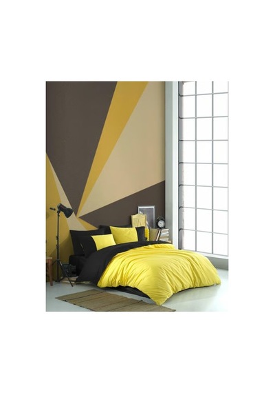 Kingsize Poplin Nev Diamond Sarı Siyah Çok Renkli