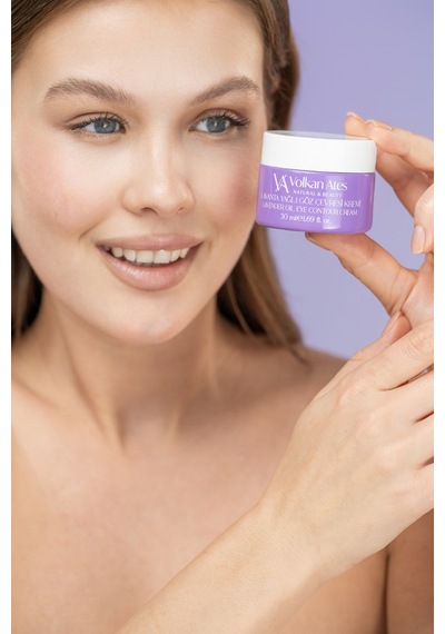 Volkan Ates Natural & Beauty Lavanta Yağlı Göz Çevresi Kremi Cam Kavanoz 50 ML