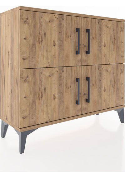 Arges Şifonyer 3 Raflı 4 Kapaklı 88x30x80 Çam-çam Çam
