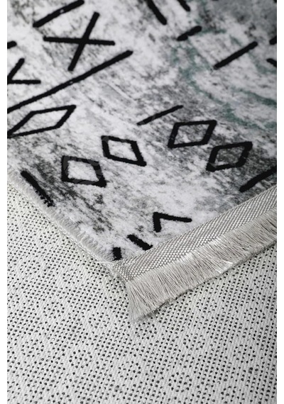 Halı Gri Iskandinav Yıkanabilir Saçaklı Delüxe Kesme Yolluk Kilim Salon Halısı Modelleri, İskangri 200x300 Diğer