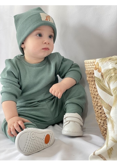MiaBaby Bereli Üçlü Takım 001 Açık Yeşil
