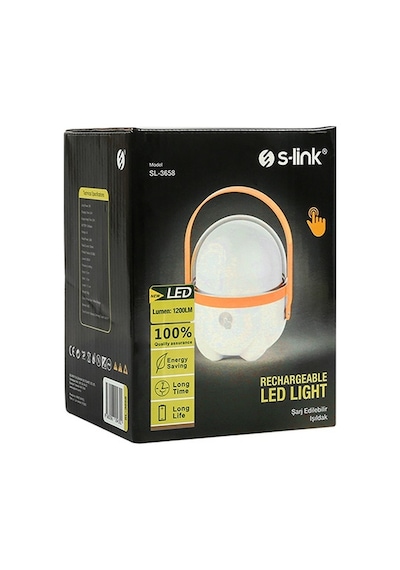 S-Link SL-3658 2400 mAh 5V/1A 1+30 Dokunmatik Ledli Işıldak Turuncu