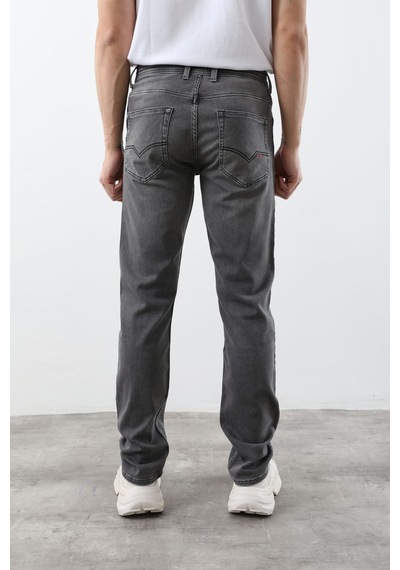 Banny Jeans Erkek Likralı Straight Fit Jean Pantolon Gri