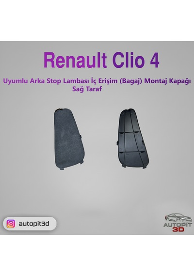 Renault Clio 4 Uyumlu Sağ Arka Stop Lambası İç Erişim Bagaj Montaj Kapağı