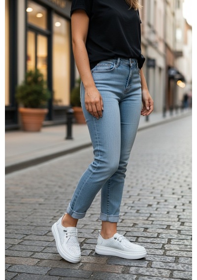 Dosa Shoes Kadın Ortapedik Deri Ayakkabı-beyaz Beyaz