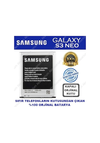 Samsung Uyumlu Galaxy S3 Neo İ9301 Batarya Pil İthal Ürün Kapalı Kutu