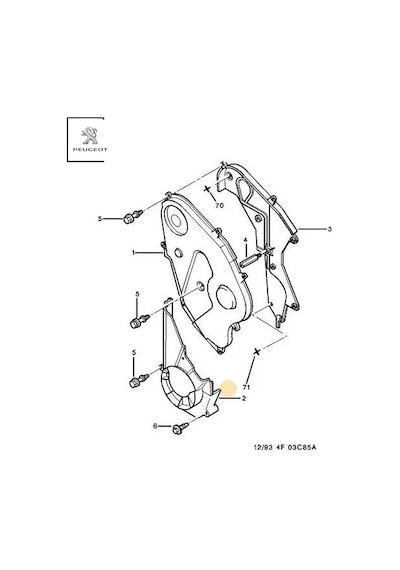 Motor Ön Kapaği Alt Peugeot 0320.f4