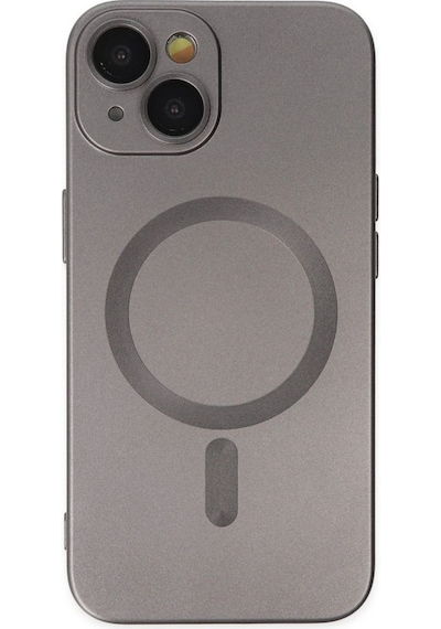 Apple İphone 14 Plus Kılıf Moshi Lens Magneticsafe Silikon - Füme Çok Renkli