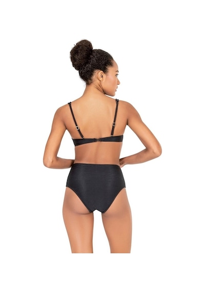 Endeep Kadın Dokulu Siyah Yüksek Bel Bikini Altı Siyah