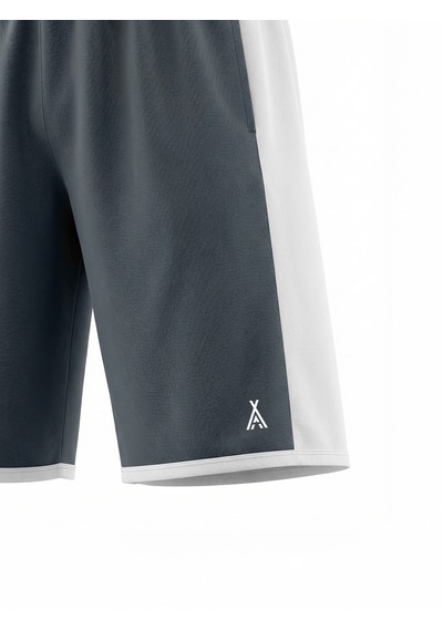 Orendahill Erkek Spor Şort Hızlı Kuruyan Esnek Regular Fit Gym Cepli Yan Çizgi Detaylı Activewear Antrasit