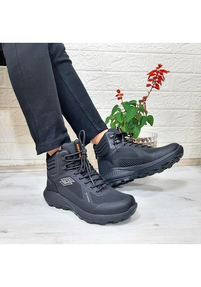 Lotto Crowel Hıgh Siyah Waterproof Fuspetli Kaymaz Erkek Bot 001