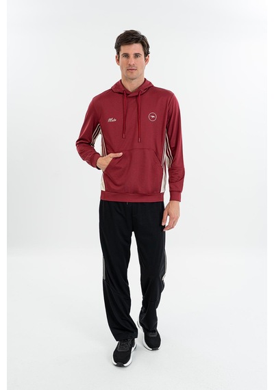 Maraton Boxy Erkek Kapüşonlu Bordo Sweatshirt Bordo