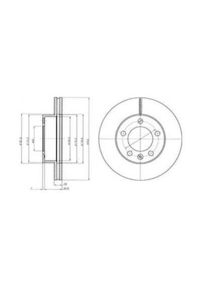 DELPHI BG4328 FREN DİSKİ ÖN MASTER III 10- / MOVANO B 10- / NV400