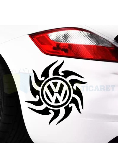 Volkswagen Logo Çamurluk Tampon Alev Sticker Etiket Yapıştırma