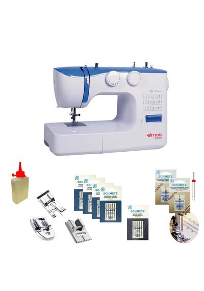 Elmas 990P Dikiş Makinesi Mavi + Ayak İğne Seti