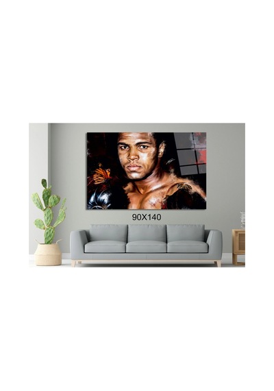 Muhammad Ali Arı Ve Kelebek Detayı Sinema Ve Ünlüler Cam Tablo Pct0929 Modern Dekorasyon Temalı Dekoratif Duvar Tablosu, Salon, Ev Ve Ofis Dekoru,