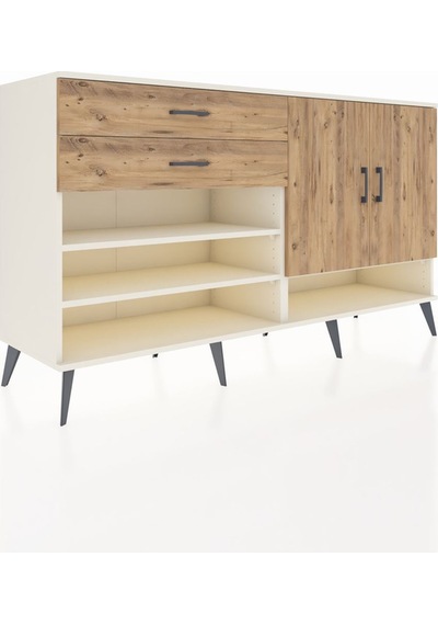Hyperion Konsol 4 Raflı 2 Çekmeceli 2 Kapaklı 176x44x99 Aytaşı-ça Aytaşı-çam