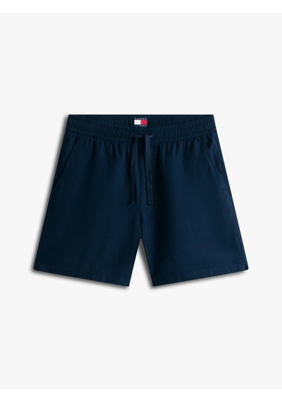 Tommy Hilfiger Tjm Lınen Blend Pull-on Short Erkek Mavi Şort - Dm0dm22825