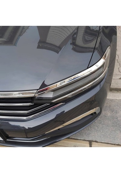 Vw Passat B8.5 2018-2021 Far Kaşı 3 Parça Paslanmaz Çelik