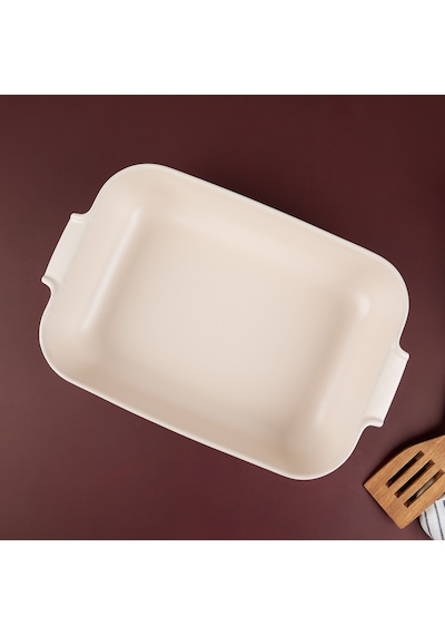 Aryıldız Elissa Dikdörtgen Fırın Kabı Mat Beyaz 36 Cm Çok Renkli