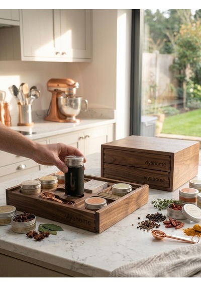 Soft Chef 2'li Cam Baharatlık Seti - Metal Kapaklı Pencereli Tuzluk Biberlik Takımı Siyah