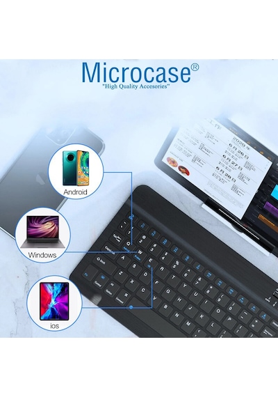 Tablet Telefonlar İçin Bluetooth Türkçe Q Klavye Al2671 Beyaz