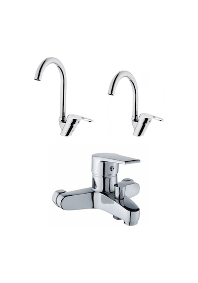 Mutfak Bataryası + Lavabo Bataryası + Banyo Bataryası Seti Krom