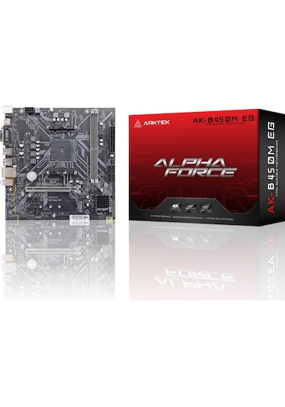 Arktek Alpha Force, Ak-b450m Eg, 2xddr4, M.2, D-sub, Dvı, Hdmı, Am4 Soket Anakart