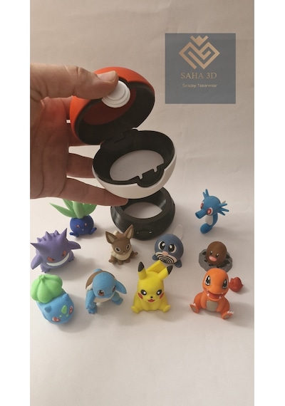 10'lu Pokemon Seti Ve 1 Adet Poke Topu No:1