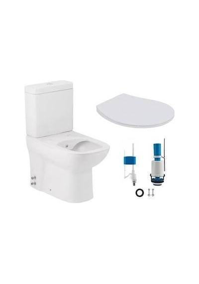 Seramiksan Volcano Duvara Sıfır Klozet + Smartslim Yavaş Kapak + VitrA İç Takım Set