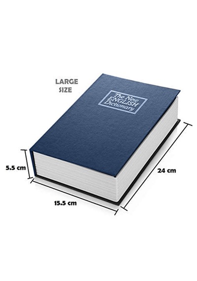 Kitap Şeklinde Mavi Büyük Boy Gizli Güvenlik Kitap Görünümlü Haz