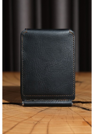 Lenax Leather Milano Hakiki Deri Cüzdan Kartlık Nakit Para Klipsli Bozuk Para Cepli Erkek Cüzdan Siyah