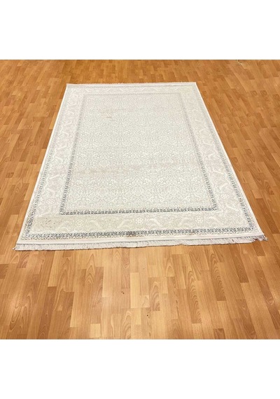 Simetri Desenli Modern 200 X 300 Bambu Yün Halı Bej