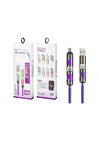 Platoon Pl-8933 240w 2in1 Type-c To Type-c / Apple Uyumlu iOS / Usb Hızlı Şarj Ve Data Kablosu