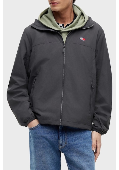 Tommy Jeans Relaxed Fit Kapüşonlu Su İtici Mont Erkek Mont Dm0dm23223 Pt2 Koyu Gri