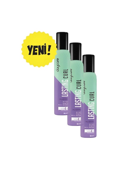 Lasting Curl Saç Köpüğü 3 Adet X 200 Ml Belirgin Dolgun Bukleler İçin Kalıcı Etki Sağlar