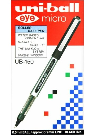 Ub-150 Eye Micro Roller Kalem 0.5 Mm Siyah 12'li Paket