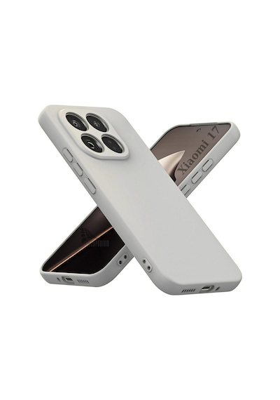 Xiaomi 17 Uyumlu Silikon Kılıf - Pastel Renk Tonu Kamera Korumalı Esnek Kapak - Gri Gri