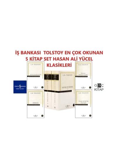 Iş Bankası Tolstoy 5 Kitap Set Hasan Ali Yücel Klasikleri Savaş Ve Barış-anna Karenina-diriliş