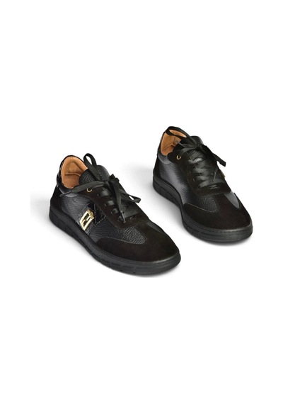 Fox Shoes Z555101061 Siyah Hakiki Süet Deri Spor Ayakkabı Sneakers