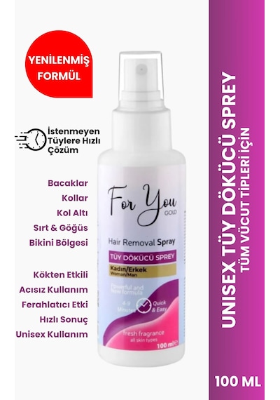Unisex Tüy Dökücü Krem Sprey 100 Ml
