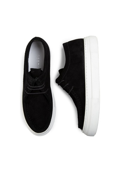Deery Hakiki Süet Siyah Kadın Sneaker - Z1682zsyhc01 Siyah