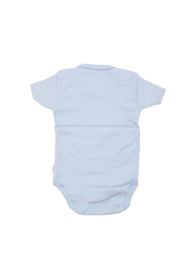 Bebegen Unisex Mavi Raporlu Kısa Kol Çıtçıtlı Body Zıbın Çok Renkli