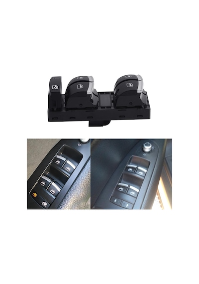 Audi A3 Sol Dörtlü Cam Açma Düğmesi Anahtarı Krom 2005-2011